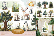 The Naive Woodlands Clipart Set, a Decorative Illustration by The Dutch Lady Designs (Thumbnail 1 of 7)