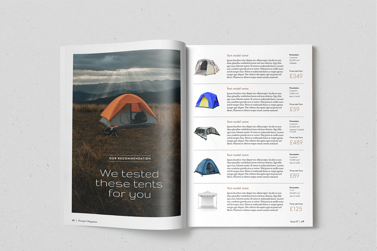 KAMPER - Travel Magazine, a Magazine Template by SonaGeciova (Photo 12 of 17)