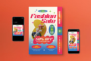 Blue Y2K Fashion Sale Flyer Set, a Flyer Template by graphicook (Thumbnail 1 of 3)