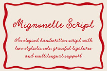 Mignonette Script Font