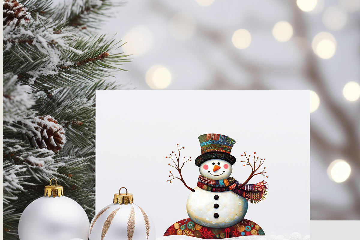 CUTE COLORFUL NURSERY SNOWMEN PACK, a Seasonal Illustration by Daring Digies (Photo 7 of 8)