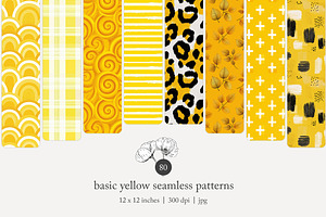 80 yellow geometric seamless pattern, a Pattern Graphic by Poppy Lane Studio