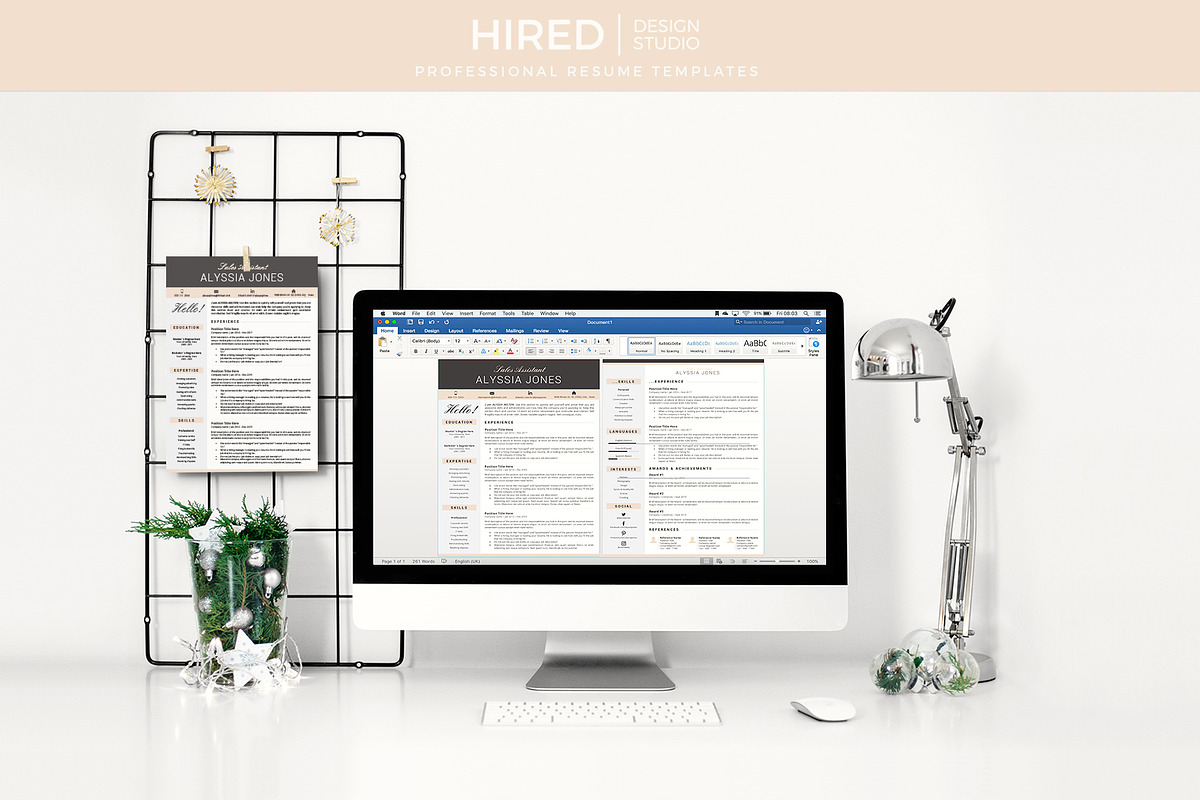 Sales Assistant Resume CV Template, a Resume Template by HIRED Design Studio (Photo 11 of 11)