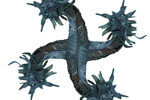 Isolated dragon iron sculpture symbol, an Arts & Entertainment Photo by DanFLCreativo