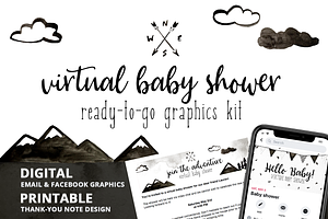 Virtual Shower Kit - Black & White