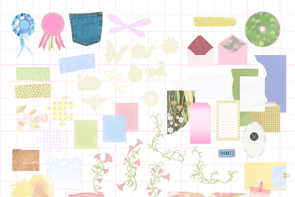 250+ Whimsy Garden Collage Pack, an Object Graphic by Feelsoul (Photo 10 of 11)