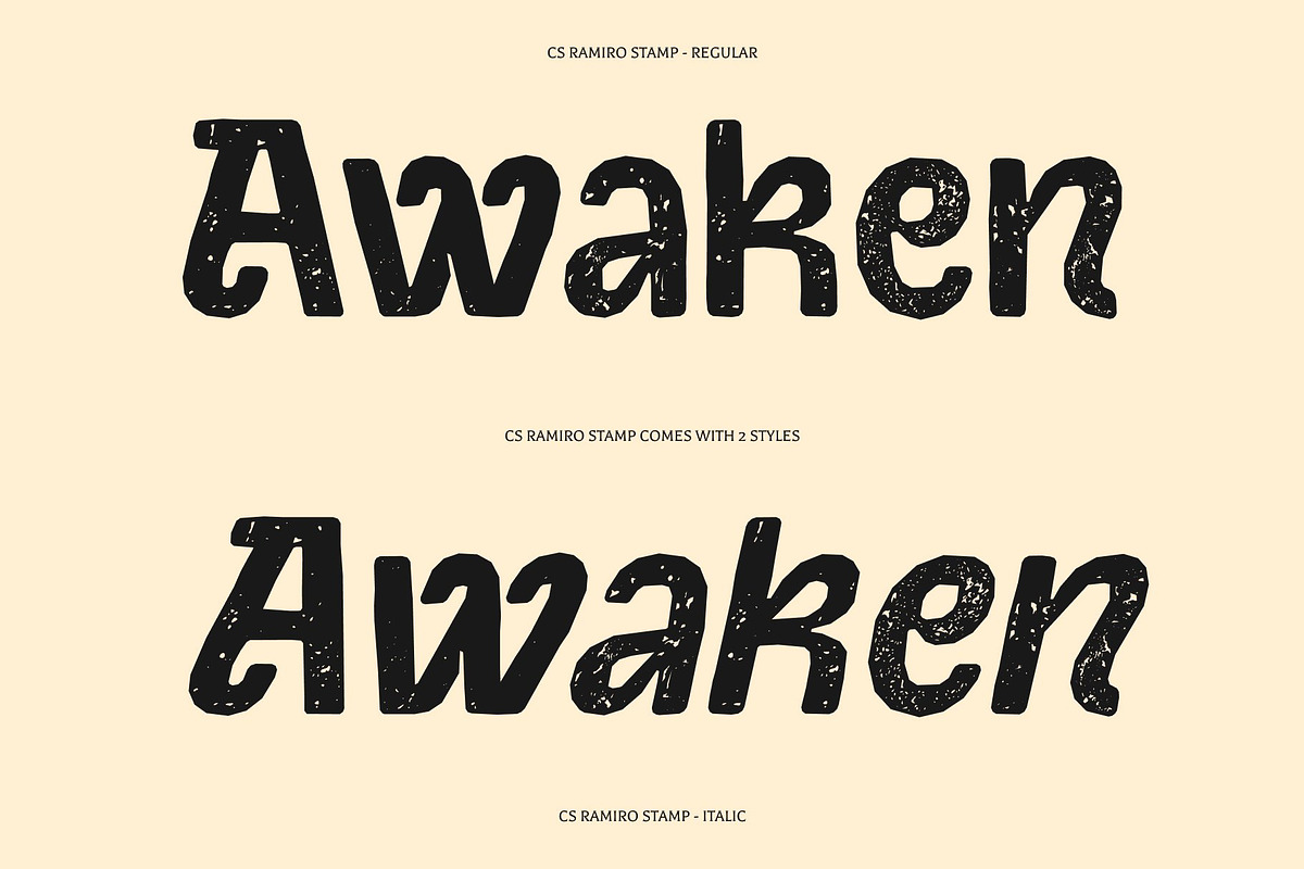 CS Ramiro Stamp, a Sans Serif Font by Craft Supply Co. (Photo 3 of 8)
