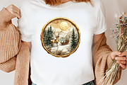 Watercolor Christmas Golden Wax Seal, an Illustration by Canvas Craft (Thumbnail 5 of 8)