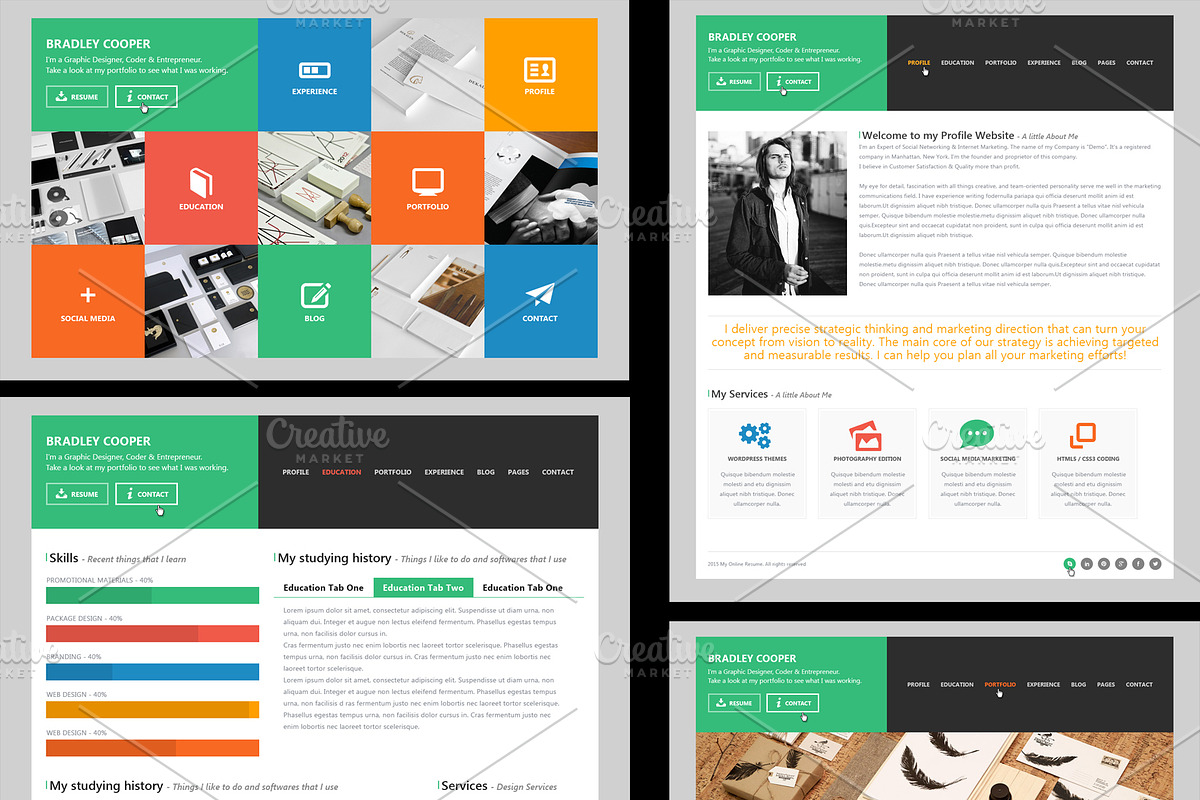 Cooper- Multicolor Flat Professional, a Websites & App Template by MustacheThemes (Photo 4 of 4)