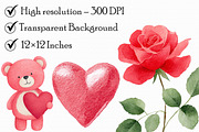 Red Valentine's Day Clipart, an Illustration by Libby Wishes (Thumbnail 6 of 7)