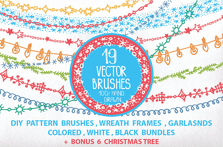 Holiday,Christmas Garland brushes