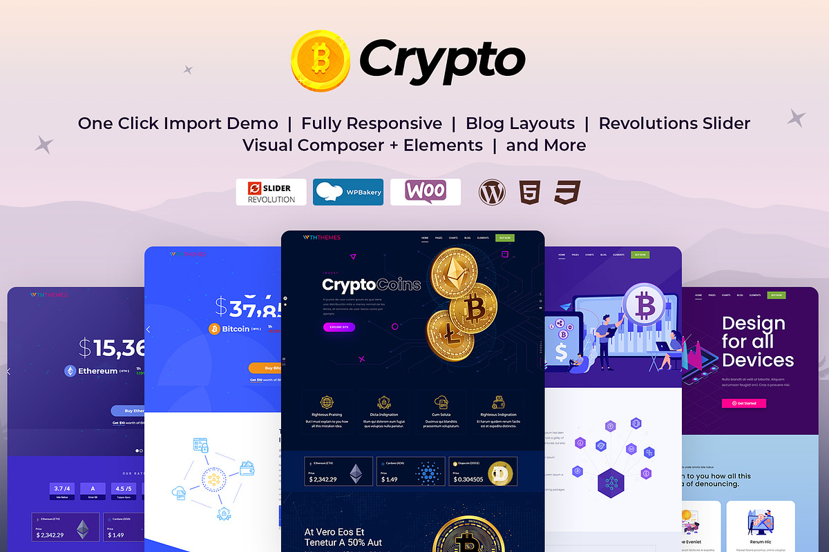 Cryptocurrency WordPress Theme ICO, a WordPress Template by MultipurposeThemes (Photo 2 of 2)