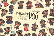 Rottweiler Dog Clipart, an Animal Illustration by Palau (Thumbnail 1 of 10)