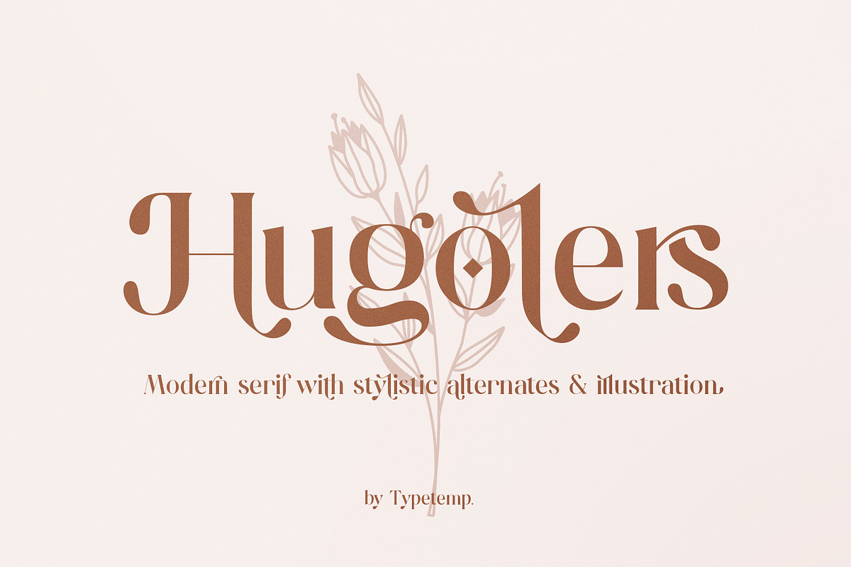 Hugolers Stylish Modern, a Serif Font by Typetemp Studio (Photo 1 of 21)