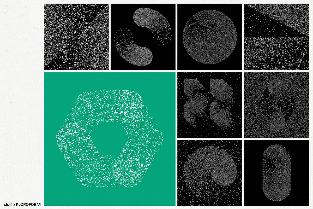 Stipple 2 - 100 dotted objects, an Object Graphic by kloroform (Photo 19 of 21)