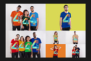 4 Friends T-Shirt Mockup Set, a Shirt Mockup by Freeman Studio (Thumbnail 6 of 13)