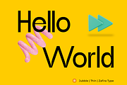 Jubble Thin, a Sans Serif Font by Zafiratype (Thumbnail 6 of 8)