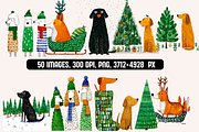 Paws & Presents: Christmas Dogs, an Animal Illustration by PrintHaven Designs (Thumbnail 2 of 9)