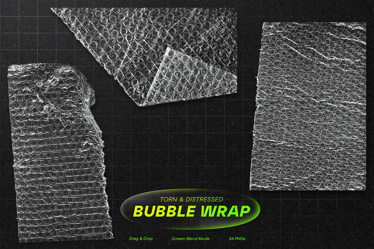 Torn & Distressed Bubble Wrap, a Texture Graphic by Meglenov (Photo 6 of 14)