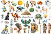Watercolor Egypt clipart 60 PNG, an Education Illustration by Art and Funny (Thumbnail 2 of 5)