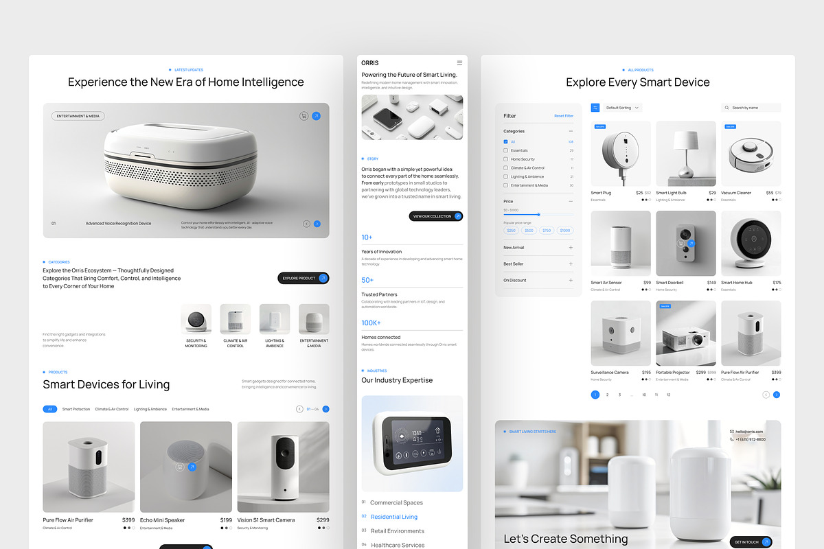 Orris – Smart Home Website UI Figma, an UI Kit Template by peterdraw (Photo 4 of 7)