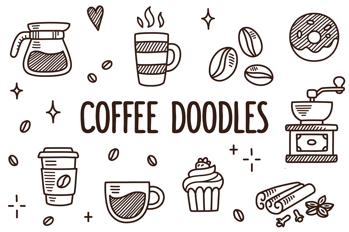 Vector coffee doodles, a Food Illustration by Irina Mir (Photo 1 of 3)