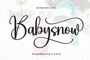 Babysnow | Script Font, a Handwritten Font by Scratchones (Thumbnail 1 of 9)