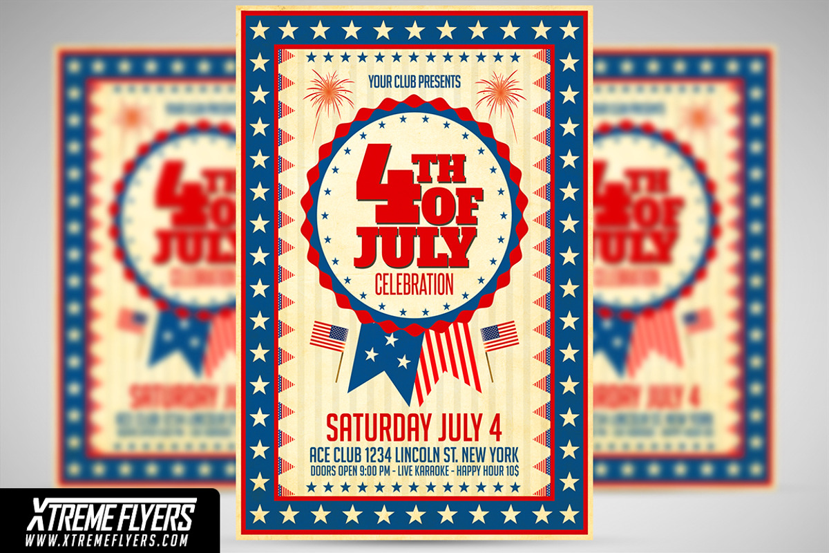 4th Of July Flyer Template, a Flyer Template by XtremeFlyers (Photo 1 of 2)