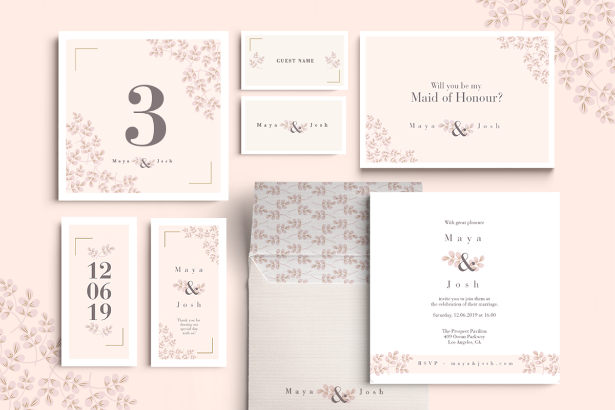 Wedding Collection: 7 sets-49 files, an Invitation Template by Werlang Paper (Photo 16 of 46)