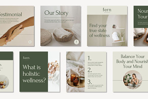 Holistic Wellness Social Templates