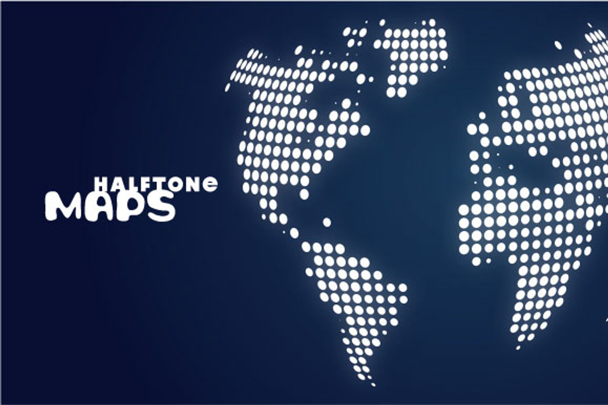Maps halftone, a Technology Illustration by Ruliz (Photo 1 of 2)