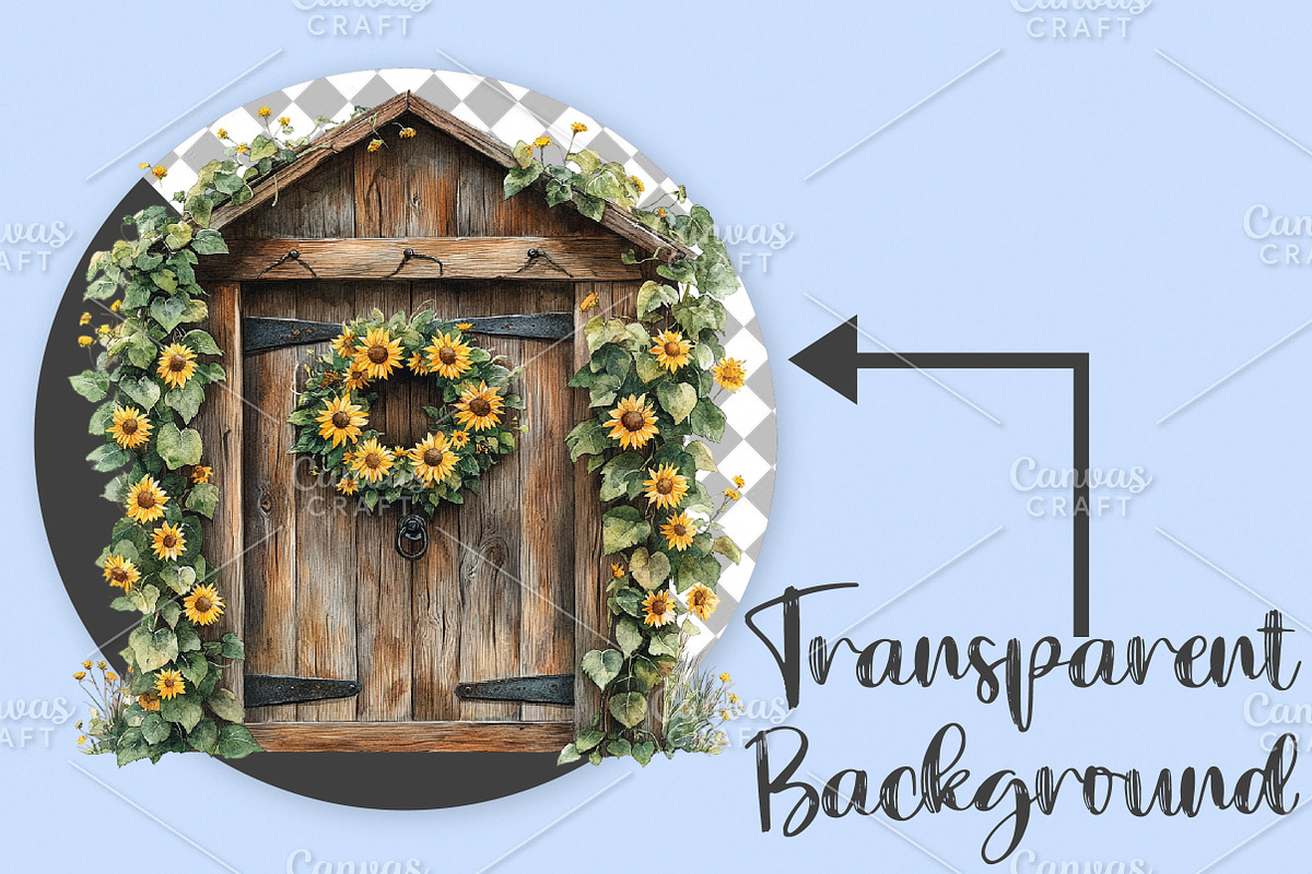 Watercolor Spring Door Clipart PNG, an Illustration by Canvas Craft (Photo 2 of 7)
