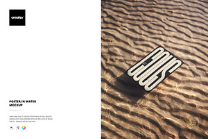 Poster in Water Mockup, a Mockup by creatsy5
