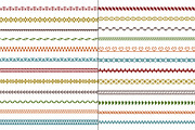 Stitched Border Vector Patterns, a Pattern Graphic by Melissa Held Designs (Thumbnail 2 of 5)