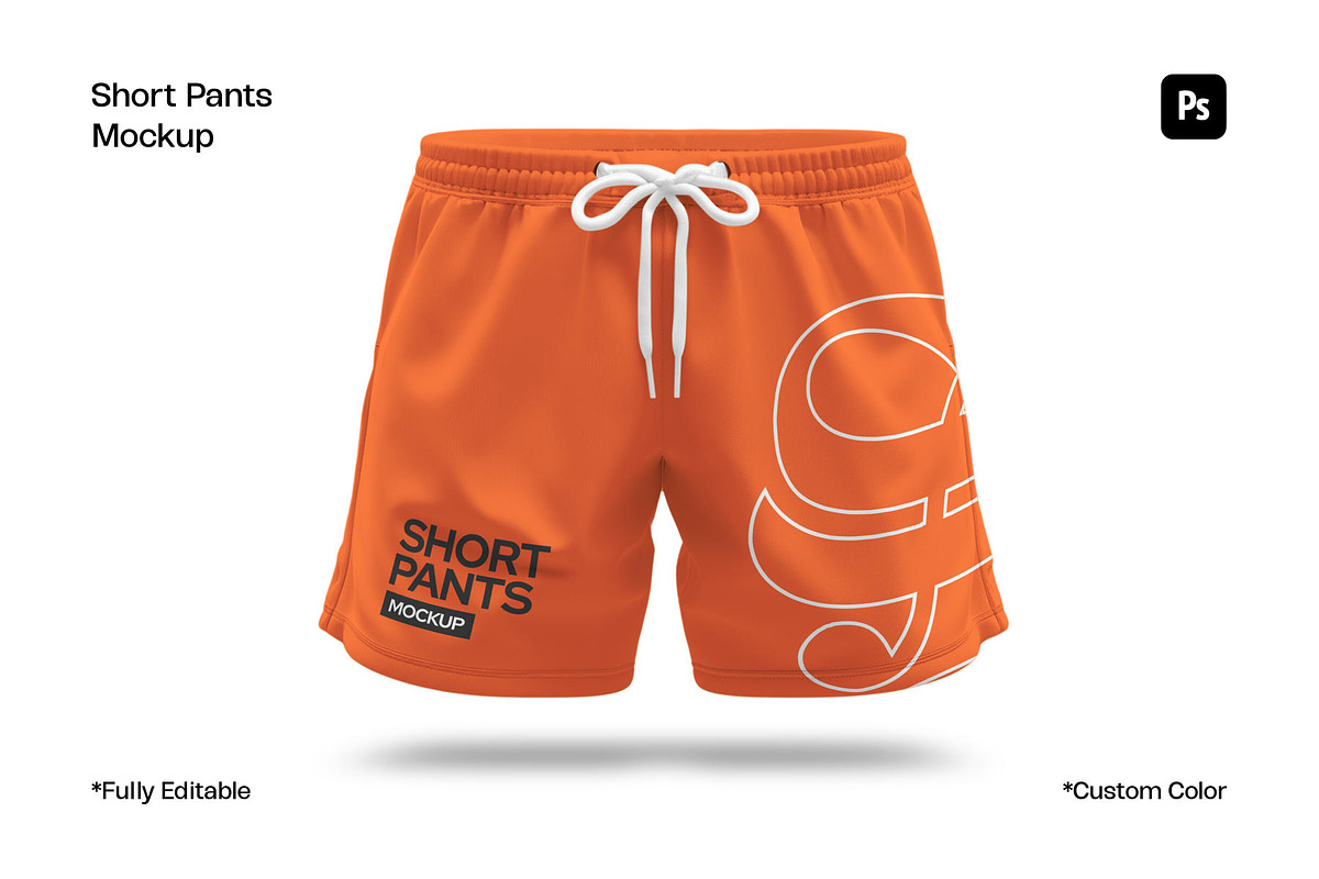 Short Pants Mockup, a Bottom Mockup by sweetmaroon.studio