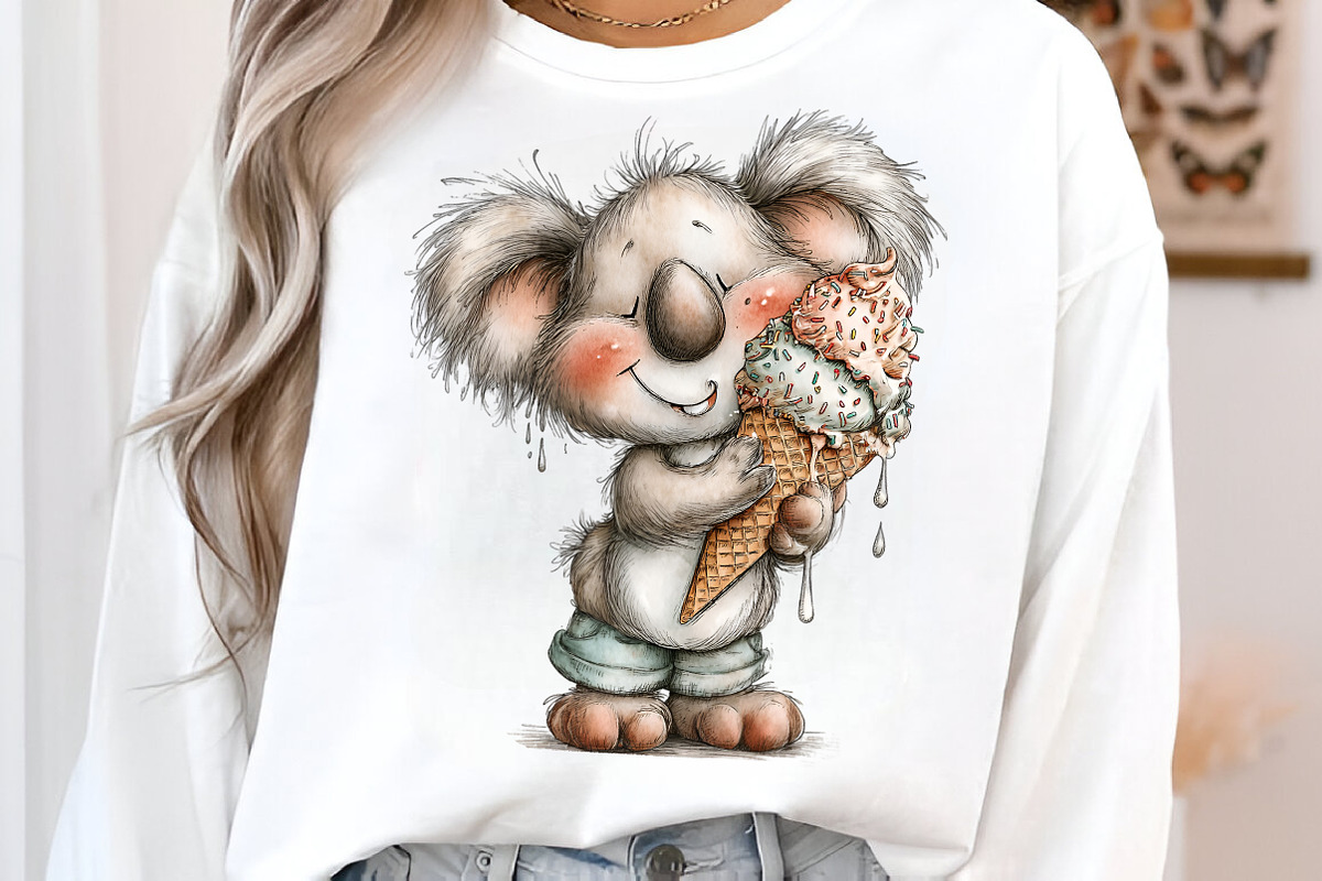 Whimsical summer koalas clipart, an Illustration by SinaCreation (Photo 4 of 9)