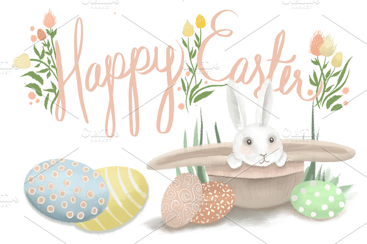 Happy Easter Clip Art Bundle, an Illustration by Lillias Faye (Photo 12 of 12)