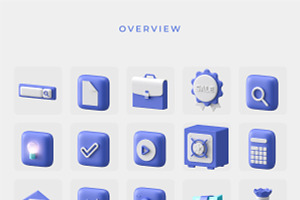 3D Icons C4D File & PNG