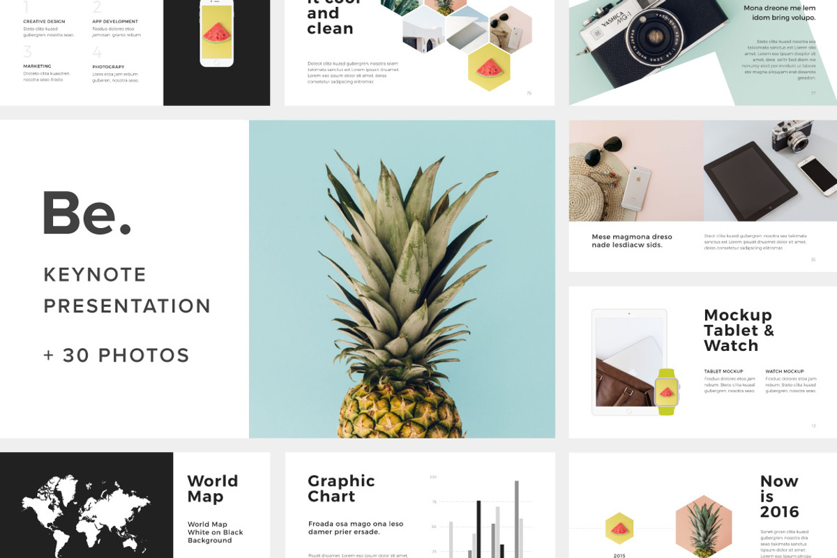 Be. Keynote Presentation + 30 Photos, a Presentation Template by PixaSquare (Photo 1 of 7)