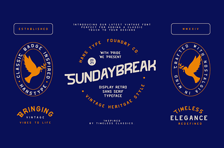 Sundaybreak - Retro Font