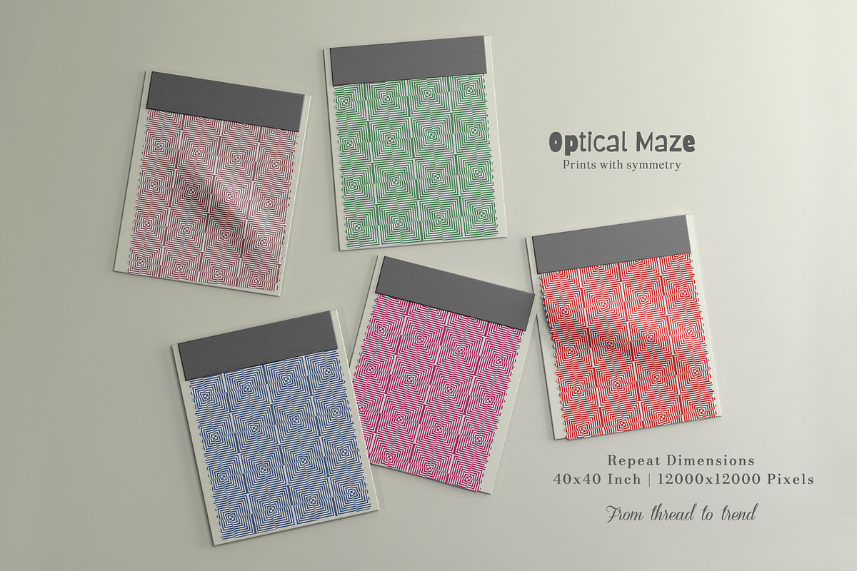 Optical Maze Prints & Patterns, a Pattern Graphic by GND ART STUDIO (Photo 3 of 8)