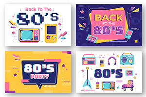 80s Disco Party Illustration