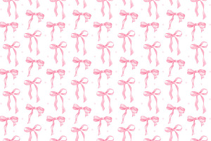 Soft Pink Bows Seamless Pattern
