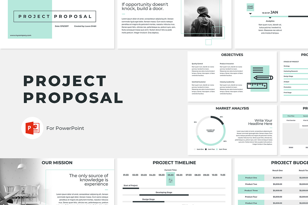 Project Proposal PowerPoint Template, a Presentation Template by JetzTemplates (Photo 1 of 9)