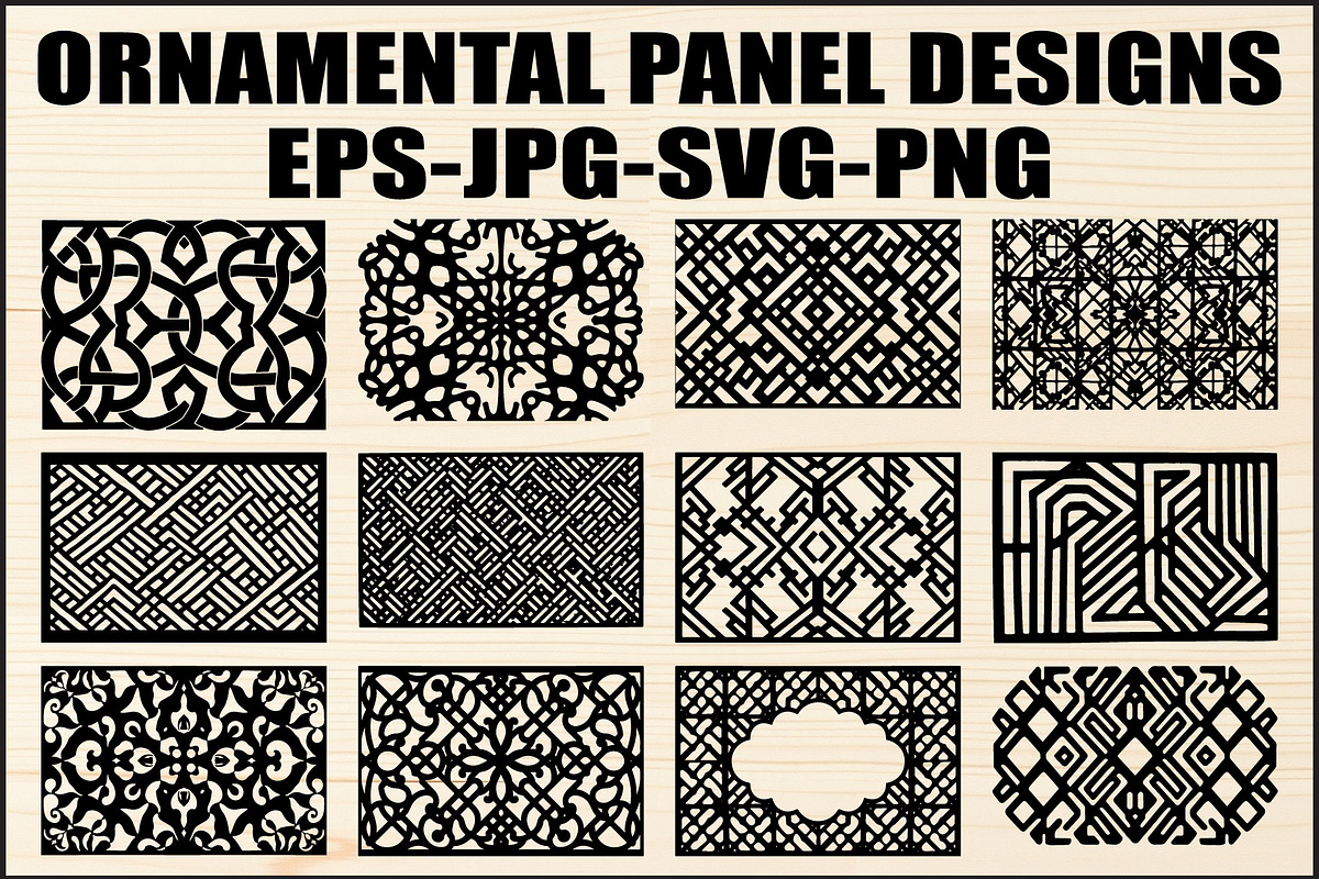 Intricate Decor Panel Bundle, an Object Graphic by Designer_Momina (Photo 1 of 13)