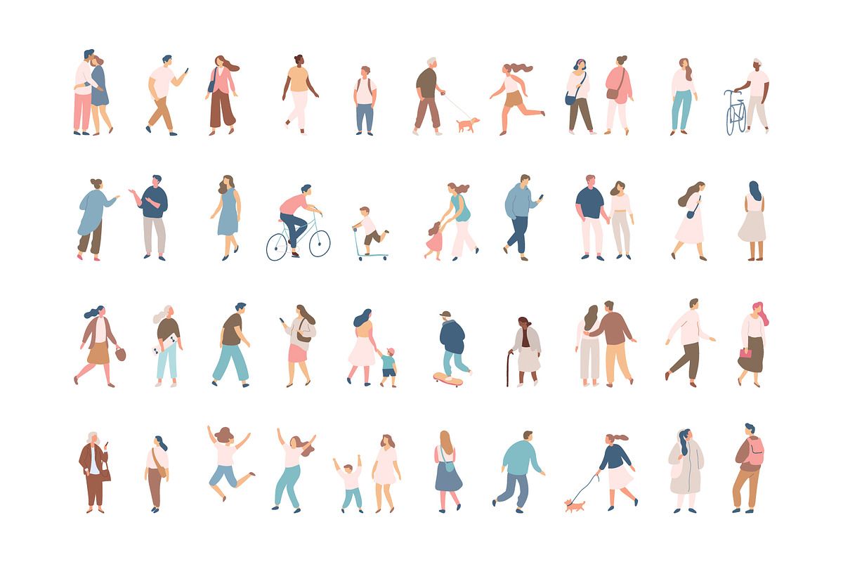 Vector flat people silhouette 1, a Person Illustration by Vector_Art
