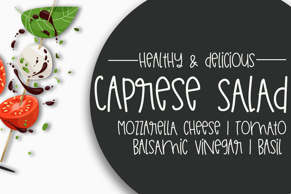 Caprese Handwritten Font, a Handwritten Font by Sabrina Schleiger Design (Photo 3 of 3)