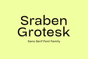 Sraben Grotesk font family, a Sans Serif Font by Yukita Creative (Thumbnail 1 of 12)