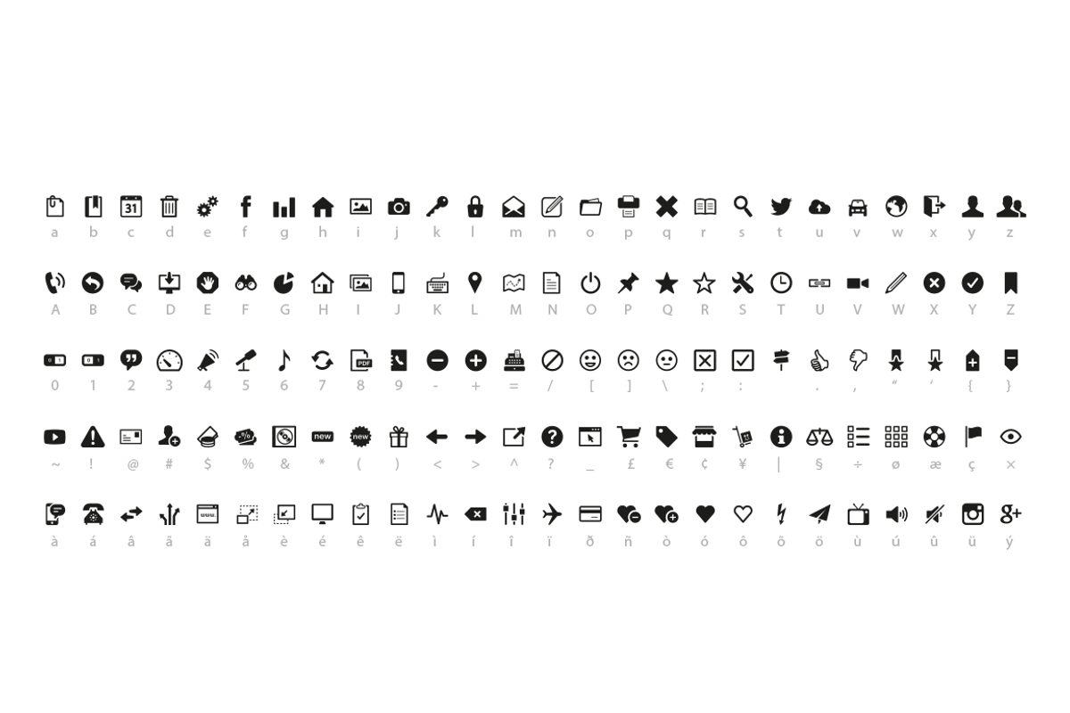 Picons Font preview 2