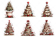 Whimsical Christmas Tree Clipart Png, an Illustration by Craft Nest (Thumbnail 8 of 10)